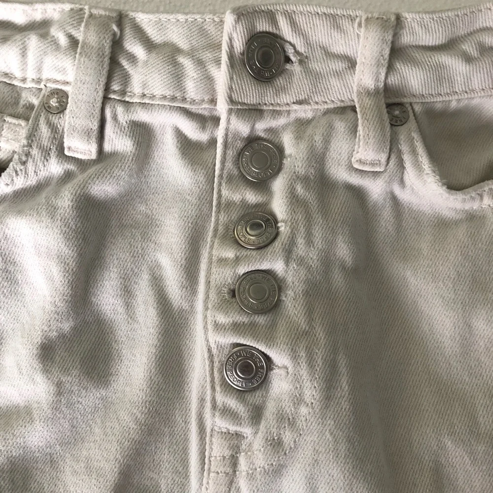 We the free white denim mini skirt free People